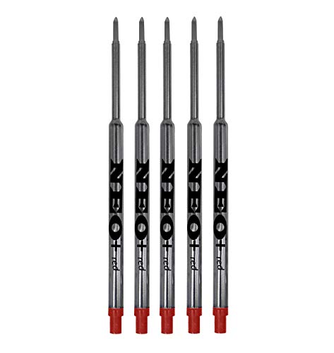 Set von Kugelschreiberminen für Waterman-Kugelschreiber. Mittlere Spitze, weiche Rollminen (Set mit 5 roten Tinten) Set von Kugelschreiberminen für Waterman-Kugelschreiber. Mittlere Spitze, weiche Rollminen (Set mit 5 roten Tinten) von NEO+