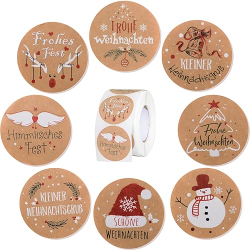 Neodtx Aufkleber Weihnachten Etiketten 500 Stück Rund Rolle Kraftpapier Weihnachtsaufkleber Selbstklebend Zum Beschriften Frohe Weihnachten Aufkleber Verpackung Weihnachtsgeschenken Neodtx Aufkleber Weihnachten Etiketten 500 Stück Rund Rolle Kraftpapier Weihnachtsaufkleber Selbstklebend Zum Beschriften Frohe Weihnachten Aufkleber Verpackung Weihnachtsgeschenken von NEODTX