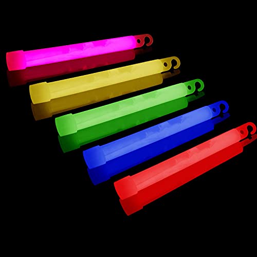 NEON FUN 10 Dicke Maxi Power Knicklichter | 5 Farben Mix | 8h Leuchtdauer | 150x15 mm | Geprüfte Qualität | Testurteil 1,4 sehr gut, Menge:1 Stück von NEON FUN
