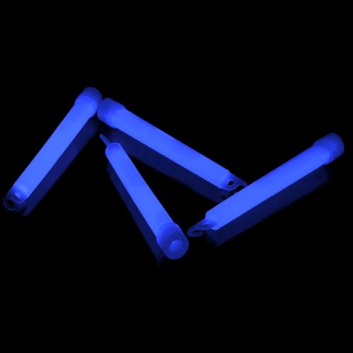 NEON FUN Dicke Maxi Power Knicklichter | BLAU | 8h Leuchtdauer | 150x15 mm | Geprüfte Qualität | Testurteil 1,4 sehr gut, Menge:50 Stück von NEON FUN