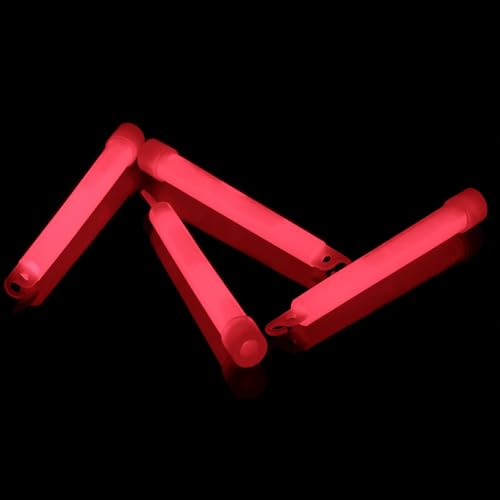 NEON FUN Dicke Maxi Power Knicklichter | ROT | 8h Leuchtdauer | 150x15 mm | Geprüfte Qualität | Testurteil 1,4 sehr gut, Menge:25 Stück von NEON FUN