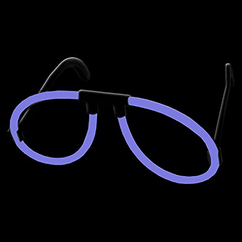 NEON FUN Knicklichter Piloten Brille LILA | Komplettset inklusive allem Zubehör | Menge individuell bestellbar, Menge:10 Stück von NEON FUN