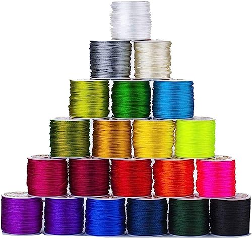 2 mm Dicke, seidige Rattail-Nylonschnur aus Satin, Ideal für Bastelarbeiten, Perlenschnur und Schmuckherstellung, 23 Farben von Neotrims UK. [Purple, 25 Meters] von NEOTRIMS