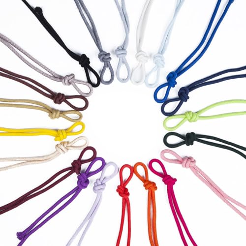 Hoodie Kordelzug Baumwollkordel 6mm rund Metall Knebelstopper Sweatshirts Hosen [Off white, 2.5 Yard Cord + 4 Toggles] von NEOTRIMS