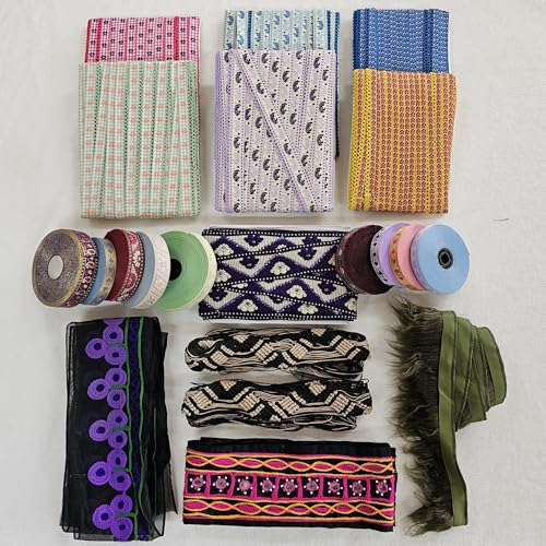NEOTRIMS Bastelset, Verzierungen, Stickerei, Jacquards und Pelzbesätze, 14 Stile, über 300 m Nähen, DIY, Modegeschichtentafeln, Projekte, das Mode-Essentials, Bastlerwerkzeug-Set NEOTRIMS Bastelset, Verzierungen, Stickerei, Jacquards und Pelzbesätze, 14 Stile, über 300 m Nähen, DIY, Modegeschichtentafeln, Projekte, das Mode-Essentials, Bastlerwerkzeug-Set von NEOTRIMS