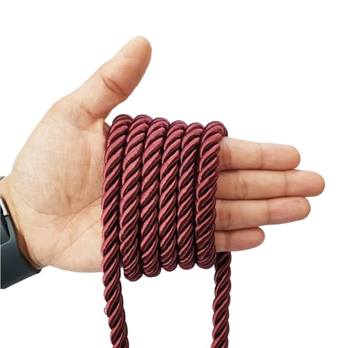 NEOTRIMS gedrehte Schnur, 8 mm, für Möbelkissen, Polstermöbel, Gerste, dickes, seidiges geflochtenes Seil, unflanschte Paspelierung, Heimdekor, Zierleiste von NEOTRIMS in 16 Farben, Rot-Orange, 10 m NEOTRIMS gedrehte Schnur, 8 mm, für Möbelkissen, Polstermöbel, Gerste, dickes, seidiges geflochtenes Seil, unflanschte Paspelierung, Heimdekor, Zierleiste von NEOTRIMS in 16 Farben, Rot-Orange, 10 m von NEOTRIMS