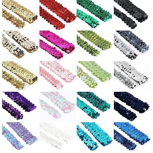 Neotrims UK Elastisches Band mit Pailletten, elastisch, 2 Linien oder 3 Linien, zum Basteln, Kostüm, Schneidern, Jadeblau mit Glitzer, 2 Linien Neotrims UK Elastisches Band mit Pailletten, elastisch, 2 Linien oder 3 Linien, zum Basteln, Kostüm, Schneidern, Jadeblau mit Glitzer, 2 Linien von NEOTRIMS