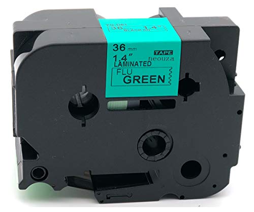 Fluoreszierend grün Label Tape 36 mm kompatibel für Brother tz-d61 tze-d61 P-Touch EINWEG von NEOUZA