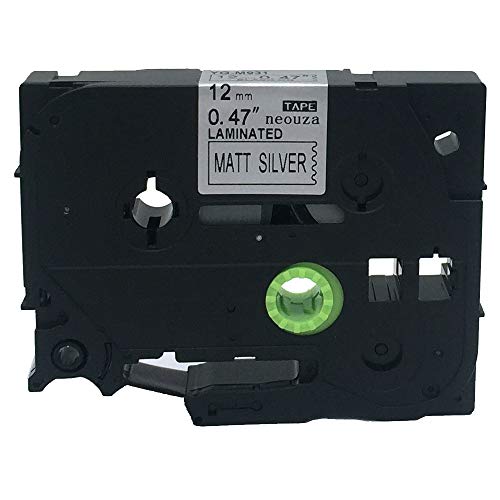 NEOUZA Black on Matte Silver Label Tape Compatible for Brother TZ M931 TZe M931 P-Touch 12mmx8m Laminated von NEOUZA