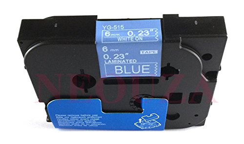 NEOUZA Compatible for Brother P-touch TZe Tz White on Blue label tape 6mm 9mm 12mm 18mm 24mm 36mm all size(TZe-515 6mm) von NEOUZA