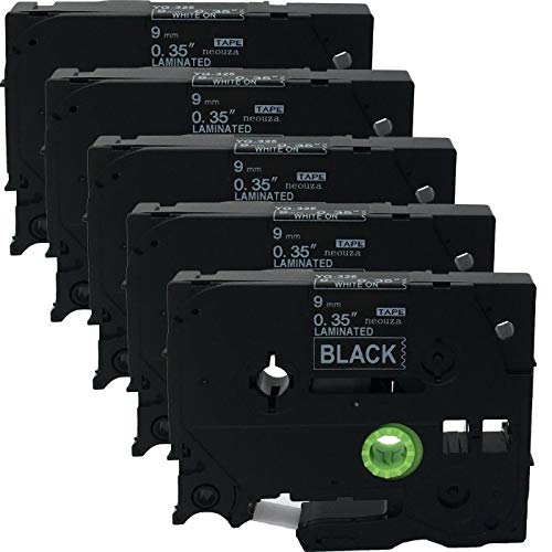 NEOUZA TZe-325 Schriftbandkassette, kompatibel mit Brother P-Touch laminiert, 9 mm x 8 m, Weiß auf Schwarz, 5 Stück NEOUZA TZe-325 Schriftbandkassette, kompatibel mit Brother P-Touch laminiert, 9 mm x 8 m, Weiß auf Schwarz, 5 Stück von NEOUZA