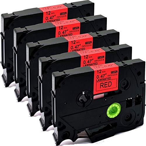 NEOUZA TZe-431 Schriftbandkassette, kompatibel mit Brother P-Touch laminiert, 12 mm x 8 m, Schwarz auf Rot, 5 Stück NEOUZA TZe-431 Schriftbandkassette, kompatibel mit Brother P-Touch laminiert, 12 mm x 8 m, Schwarz auf Rot, 5 Stück von NEOUZA