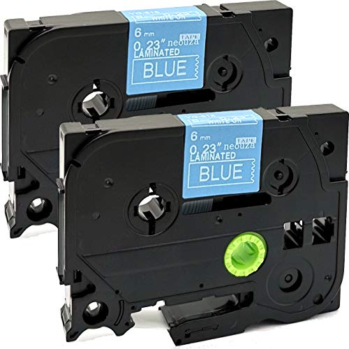 NEOUZA TZe-515 Etikettenband für Brother P-Touch laminiert, 6 mm x 8 m, Weiß auf Blau, 2 Stück NEOUZA TZe-515 Etikettenband für Brother P-Touch laminiert, 6 mm x 8 m, Weiß auf Blau, 2 Stück von NEOUZA