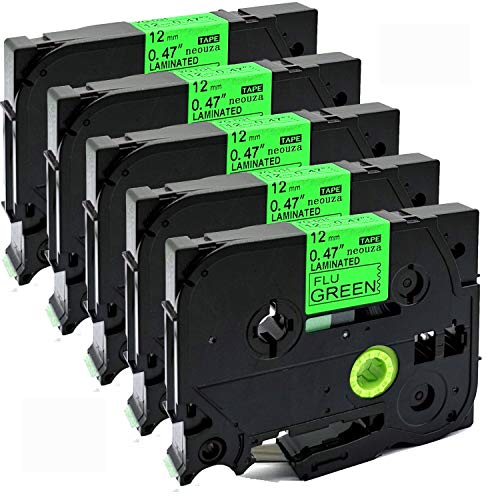 NEOUZA TZe-D31 Etikettenband für Brother P-Touch TZ, laminiert, 12 mm x 8 m, Schwarz auf Grün fluoreszierend, 5 Stück NEOUZA TZe-D31 Etikettenband für Brother P-Touch TZ, laminiert, 12 mm x 8 m, Schwarz auf Grün fluoreszierend, 5 Stück von NEOUZA