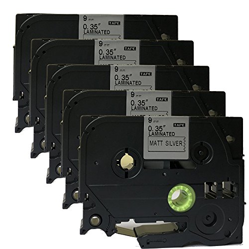 NEOUZA TZe-M921 Etikettenband für Brother P-Touch, laminiert, 9 mm x 8 m, Schwarz auf mattem Silber, 5 Stück NEOUZA TZe-M921 Etikettenband für Brother P-Touch, laminiert, 9 mm x 8 m, Schwarz auf mattem Silber, 5 Stück von NEOUZA