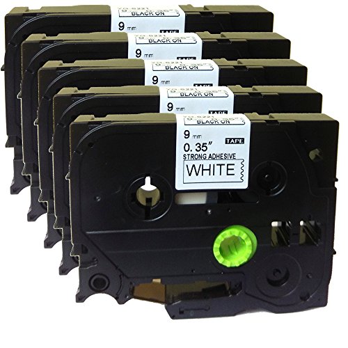 NEOUZA Tze-S221 Tze Tz Etikettenband für Brother P-Touch laminiert, 9 mm x 8 m, Schwarz auf Weiß, 5 Stück NEOUZA Tze-S221 Tze Tz Etikettenband für Brother P-Touch laminiert, 9 mm x 8 m, Schwarz auf Weiß, 5 Stück von NEOUZA