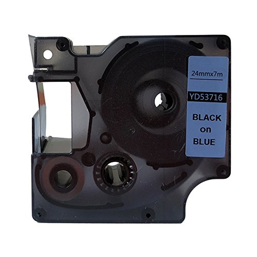 neouza Label Tape kompatibel für Dymo Standard D1 2,5 cm W x 23 'L 24 mm x 7 m Schwarz auf Blau von NEOUZA