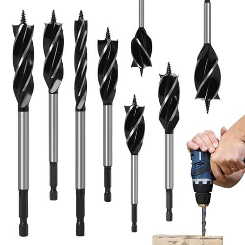 8 Stück Holzbohrer Set,Bohrer, Profi Holzbohrer Set,Schneckenbohrer Selbstvorschub Stahl Schlangenbohrer inkl 10mm,16mm,18mm,20mm,22mm,25mm,32mm,35mm für Bohrschrauber und Bohrständer 8 Stück Holzbohrer Set,Bohrer, Profi Holzbohrer Set,Schneckenbohrer Selbstvorschub Stahl Schlangenbohrer inkl 10mm,16mm,18mm,20mm,22mm,25mm,32mm,35mm für Bohrschrauber und Bohrständer von NEOVSUNY