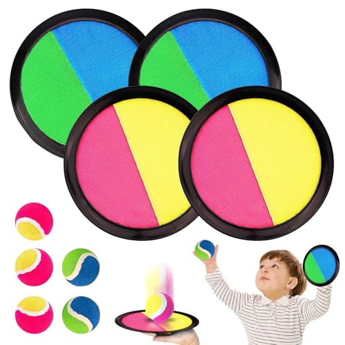 Klettballspiel für Kinder, Fangballspiel mit 4 Schläger 5 Bälle, Klettball Strandspielzeug Strandspiele Wurfspiel Kinder Erwachsene Draußen Outdoor Spielzeug Geschenke ab 3 4 5 6 7 Jahre Mädchen Junge Klettballspiel für Kinder, Fangballspiel mit 4 Schläger 5 Bälle, Klettball Strandspielzeug Strandspiele Wurfspiel Kinder Erwachsene Draußen Outdoor Spielzeug Geschenke ab 3 4 5 6 7 Jahre Mädchen Junge von NEOVSUNY