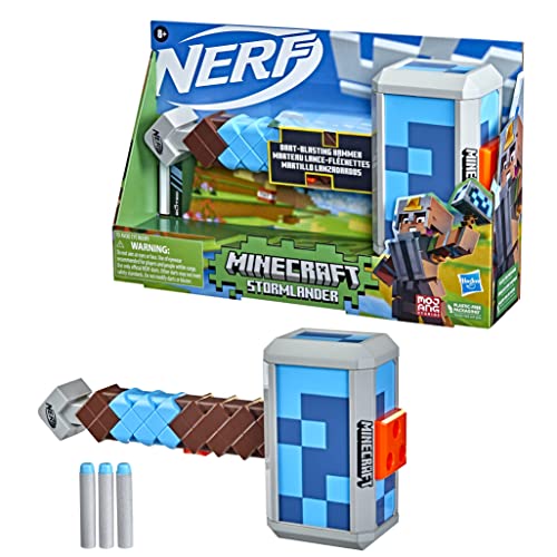 NERF abfeuernder Minecraft Stormlander Hammer, feuert 3 NERF ab, enthält 3 Nerf Elite Darts, Spannhebel Mehrfarbig Einheitsgröße NERF abfeuernder Minecraft Stormlander Hammer, feuert 3 NERF ab, enthält 3 Nerf Elite Darts, Spannhebel Mehrfarbig Einheitsgröße von NERF