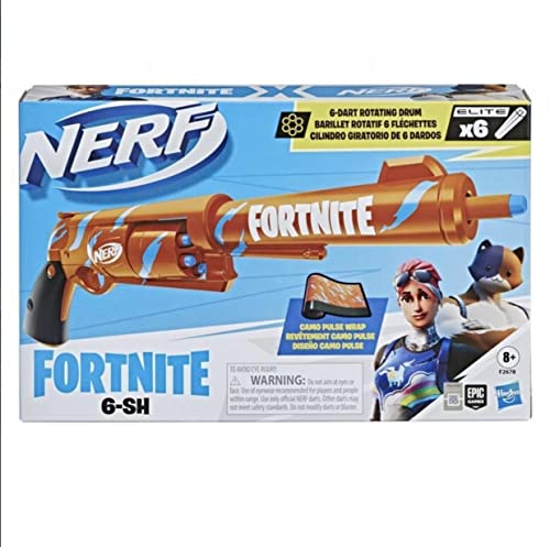 Nerf Fortnite 6-SH Blaster-Camo Pulse Wrap, Hammer Action Priming, Drum, 6 Elite Darts Nerf Fortnite 6-SH Blaster-Camo Pulse Wrap, Hammer Action Priming, Drum, 6 Elite Darts von NERF