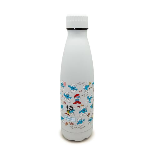 NERTHUS Thermosflasche PITUFOS aus Edelstahl - Blau, 500 ml, Doppelwandig. NERTHUS Thermosflasche PITUFOS aus Edelstahl - Blau, 500 ml, Doppelwandig. von NERTHUS