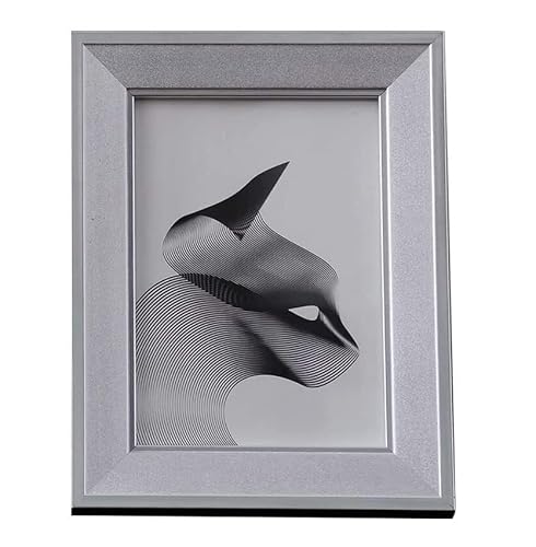 NESPIQ Bilderrahmen Fotorahmen Dekoration Silberner Bilderrahmen Nordisches Minimalistisches Wohnzimmer Schlafzimmer Bilderrahmen Aus Massivem Holz Bilderrahmen-Set Desktop-Ornamente(8x10 inches) von NESPIQ