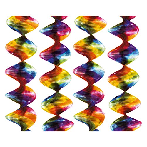 NET TOYS 4 Regenbogenspiralen Bunte Rotorspiralen Hängedeko 5 x 60 cm Deko Spiralen Regenbogen Wirbel-Deckenhänger Rainbow NET TOYS 4 Regenbogenspiralen Bunte Rotorspiralen Hängedeko 5 x 60 cm Deko Spiralen Regenbogen Wirbel-Deckenhänger Rainbow von NET TOYS