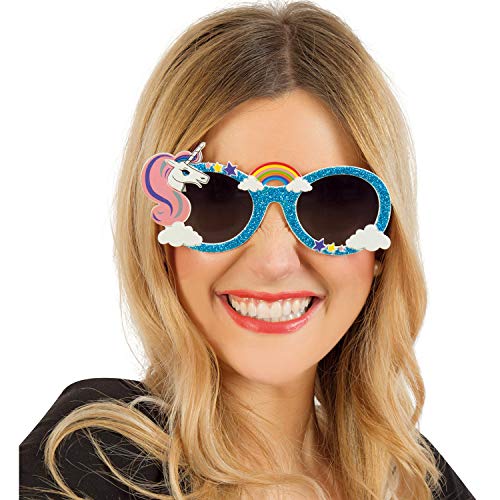 NET TOYS Einhorn-Brille mit Regenbogen & Wolken - Bezauberndes Damen-Accessoire Fantasy-Sonnenbrille - EIN Blickfang für Mottoparty & Karneval von NET TOYS