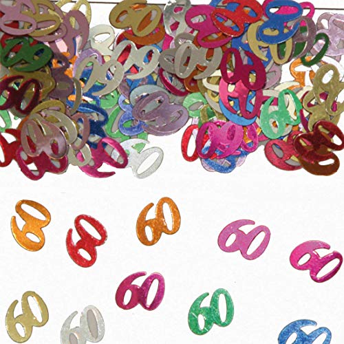 NET TOYS Farbenfrohes Tisch-Konfetti mit Zahl 60-14gr. - Glänzende Party-Tischdeko Streu-Dekoration Geburtstagskonfetti - Genau richtig für Geburtstage & Jubiläumsfeier NET TOYS Farbenfrohes Tisch-Konfetti mit Zahl 60-14gr. - Glänzende Party-Tischdeko Streu-Dekoration Geburtstagskonfetti - Genau richtig für Geburtstage & Jubiläumsfeier von NET TOYS