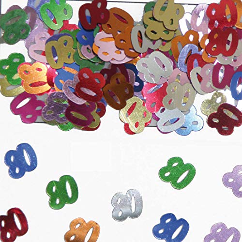 NET TOYS Farbenfrohes Tisch-Konfetti mit Zahl 80-14gr. - Glänzende Party-Tischdeko Streu-Dekoration Geburtstagskonfetti - Genau richtig für Geburtstage & Jubiläumsfeier NET TOYS Farbenfrohes Tisch-Konfetti mit Zahl 80-14gr. - Glänzende Party-Tischdeko Streu-Dekoration Geburtstagskonfetti - Genau richtig für Geburtstage & Jubiläumsfeier von NET TOYS