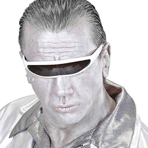 NET TOYS Futuristische Cyber-Brille Roboter - Weiß-Schwarz - Außergewöhnliches Unisex-Kostüm-Zubehör Space Sonnenbrille Cyborg - Bestens geeignet für Kostümfest & Mottoparty NET TOYS Futuristische Cyber-Brille Roboter - Weiß-Schwarz - Außergewöhnliches Unisex-Kostüm-Zubehör Space Sonnenbrille Cyborg - Bestens geeignet für Kostümfest & Mottoparty von NET TOYS