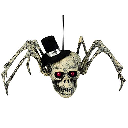 NET TOYS Gruselige Spinne mit Totenkopf - Grau 23x29cm - Unheimliche Party-Dekoration Spinnen-Deko Skelett - Perfekt geeignet für Horror-Party & Halloween NET TOYS Gruselige Spinne mit Totenkopf - Grau 23x29cm - Unheimliche Party-Dekoration Spinnen-Deko Skelett - Perfekt geeignet für Horror-Party & Halloween von NET TOYS