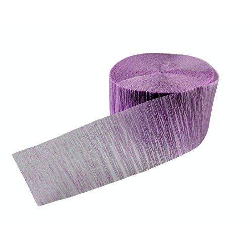 NET TOYS Krepppapier Luftschlangen Papier Luftschlange Krepp 4,4 x 247 cm Lavendel Kreppband Transparentpapier Geburtstagsdeko von NET TOYS