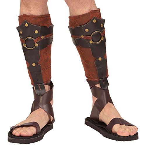 NET TOYS Römer Schienbeinschoner Gladiator Schienbeinschützer Mittelalter Kleidung Knieschoner Gladiatoren Rüstung Antike von NET TOYS