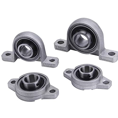NETFEN Vertikales Lager, 2 Stück Horizontales Vertikales Lager KP08 KP000 KP002 KP003 KP004 KP005 KP006 10 Mm 12 Mm 15 Mm 17 Mm 20 Mm 25 Mm 30 Mm 3D-Druckerteile Silber (Color : 2pcs, Size : KP004) von NETFEN