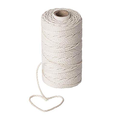 Makramee Garn 200mx3mm, Garn Bindfaden Küchengarn, Baumwollkordel Kordel Natur Baumwollgarn für DIY-Pflanzenaufhänger/Handwerk/Stricken Makramee Garn 200mx3mm, Garn Bindfaden Küchengarn, Baumwollkordel Kordel Natur Baumwollgarn für DIY-Pflanzenaufhänger/Handwerk/Stricken von NETUME
