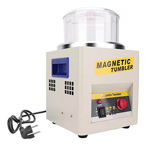 Magnetic Tumbler Polierer, Magnetic Tumbler Schmuck Polierer Entgraten Polieren Finisher Machine(EU Plug 220V) von NEUFDAY
