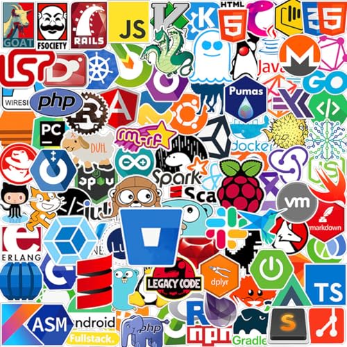 100 Stück Programmer Aufkleber, Wasserdichte Vinyl Graffiti Aufkleber für Skateboard Auto Laptop Gitarre, Jugendliche Erwachsene 100 Stück Programmer Aufkleber, Wasserdichte Vinyl Graffiti Aufkleber für Skateboard Auto Laptop Gitarre, Jugendliche Erwachsene von NEULEBEN