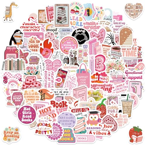 200 Stück Book Stickers for Kindle, Smutty Bookish Aufkleber, Rosa ästhetische Bücher Lesen wasserfeste Vinyl Graffiti Aufkleber für Laptop Gitarre Skateboard, Adults 200 Stück Book Stickers for Kindle, Smutty Bookish Aufkleber, Rosa ästhetische Bücher Lesen wasserfeste Vinyl Graffiti Aufkleber für Laptop Gitarre Skateboard, Adults von NEULEBEN