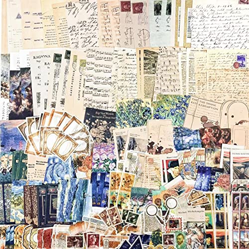 200PCS Vintage Scrapbooking Papier für Art Journaling Bullet alte Zeiten Buchstaben DIY Dekoration Bastelsets Notizbuch Collage Album Ästhetische Bilderrahmen von NEULEBEN