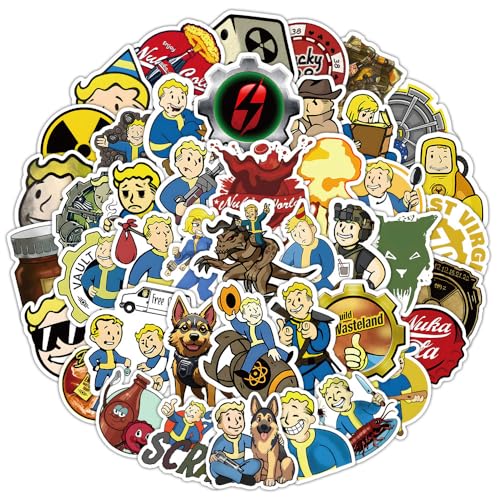 50 Stück Fall-Out Stickers, Klassisches Rollenspiel Aufkleber, Serie Vinyl Wasserdichte Graffiti Decal für Laptop Skateboard Gepäck, Teenager 50 Stück Fall-Out Stickers, Klassisches Rollenspiel Aufkleber, Serie Vinyl Wasserdichte Graffiti Decal für Laptop Skateboard Gepäck, Teenager von NEULEBEN