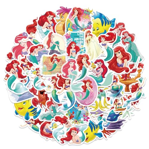 50 Stück Mermaid Stickers, Süße Meerjungfrau Prinzessin Aufkleber, Kawaii Wasserdichte Vinyl DIY Aufkleber Set für Skateboard Auto Laptop Gitarre,Jugendliche Kinder 50 Stück Mermaid Stickers, Süße Meerjungfrau Prinzessin Aufkleber, Kawaii Wasserdichte Vinyl DIY Aufkleber Set für Skateboard Auto Laptop Gitarre,Jugendliche Kinder von NEULEBEN