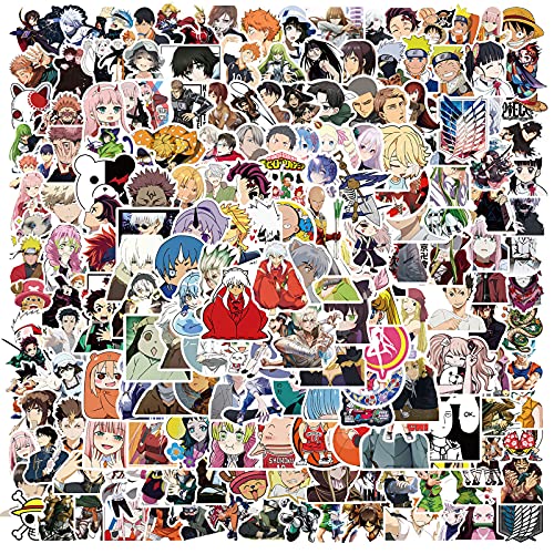 Anime-Aufkleber gemischt [200 Stück], FunterxFunter, Inuyasha, Haiku, Attack on Titan Aufkleber, Skateboard, Jugendliche von NEULEBEN