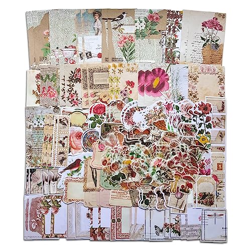 Scrapbook Stickers Vintage, 200 Stück Retro Natur Aufkleber, Ästhetische Selbstklebend Journaling Natürliche Blume Pflanze Pilz Retro DIY Dekoration Scrapbook Stickers Vintage, 200 Stück Retro Natur Aufkleber, Ästhetische Selbstklebend Journaling Natürliche Blume Pflanze Pilz Retro DIY Dekoration von NEULEBEN
