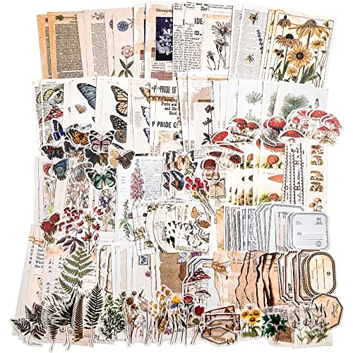 Vintage Scrapbook, 200 Stück Vintage Natur Aufkleber, Ästhetische Aufkleber Selbstklebend Journaling Natürliche Blume Pflanze Pilz Aufkleber Retro DIY Briefmarke DIY Dekoration Bilderrahmen Vintage Scrapbook, 200 Stück Vintage Natur Aufkleber, Ästhetische Aufkleber Selbstklebend Journaling Natürliche Blume Pflanze Pilz Aufkleber Retro DIY Briefmarke DIY Dekoration Bilderrahmen von NEULEBEN