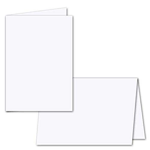 100x faltbares Einlege-Papier für B6 Doppelkarten - hochweiß - 168 x 224 mm (112 x 168 mm gefaltet) - ideal zum Bedrucken mit Tinte und Laser - hochwertig mattes Papier von GUSTAV NEUSER von NEUSER PAPIER