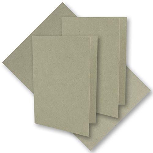 200x graues Vintage Kraftpapier Falt-Karten 105 x 148 mm - DIN A6 - Natur-Grau - Recycling - 220 g blanko Klapp-Karten - UmWelt by GUSTAV NEUSER 200x graues Vintage Kraftpapier Falt-Karten 105 x 148 mm - DIN A6 - Natur-Grau - Recycling - 220 g blanko Klapp-Karten - UmWelt by GUSTAV NEUSER von NEUSER PAPIER