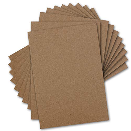 250 Bogen - Naturpapier - Umweltpapier BRAUN - DIN A4-170gr - Naturkarton - Umweltkarton - Kraftpapier - 21 x 29,7 cm - Recycling Papier von NEUSER PAPIER