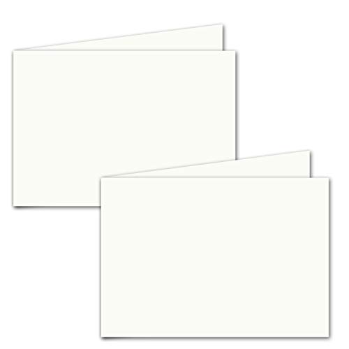 250x faltbares Einlege-Papier, quer-doppelt, für B6 Doppelkarten - creme - 112 x 336 mm (112 x 168 mm gefaltet) - ideal zum Bedrucken mit Tinte und Laser - hochwertig mattes Papier von GUSTAV NEUSER von NEUSER PAPIER